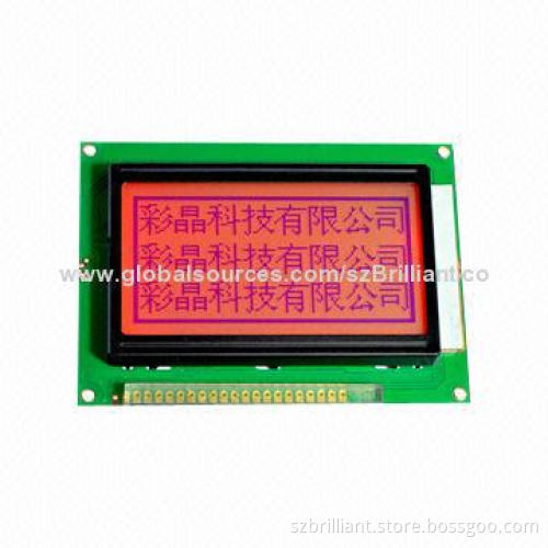128X64 Red Background Blue Characters Industrial Grade LCD Display Module, Sized 93*70*13mm